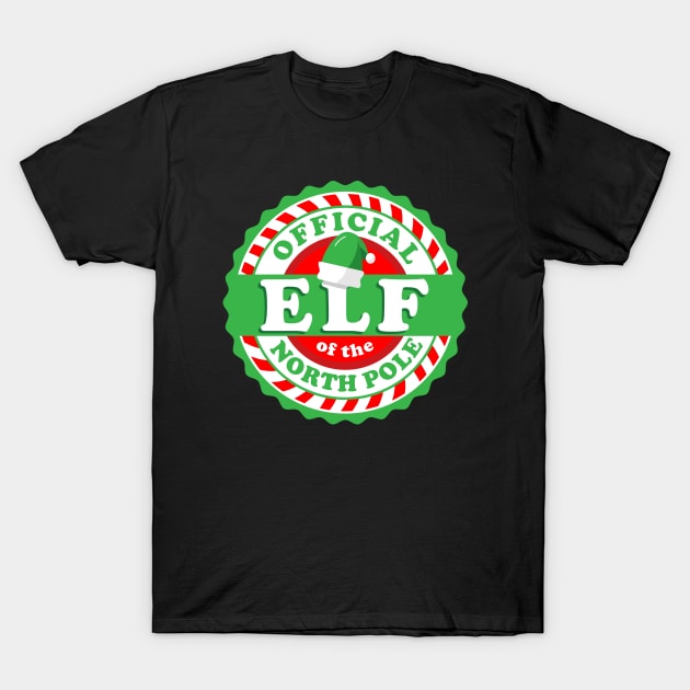 Official Elf of the North Pole Seal T-Shirt by JDawnInk